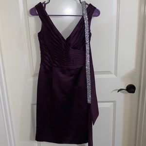 Morilee by Madeline Gardner V-Neck Purple Formal Dress size 6